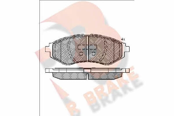 R Brake RB1566 Brake Pad Set, disc brake RB1566