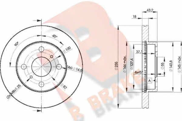 R Brake 78RBD22020 Brake disc 78RBD22020