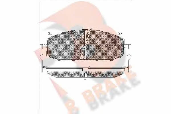 R Brake RB1448 Brake Pad Set, disc brake RB1448