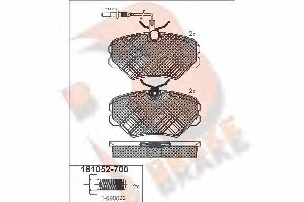 R Brake RB1052-700 Brake Pad Set, disc brake RB1052700
