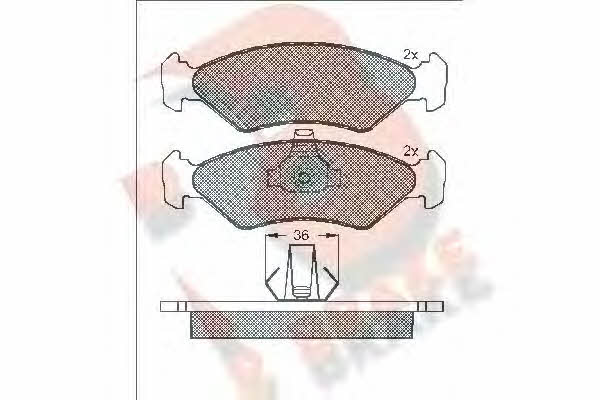 R Brake RB1143 Brake Pad Set, disc brake RB1143