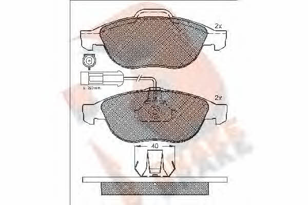 R Brake RB1212 Brake Pad Set, disc brake RB1212