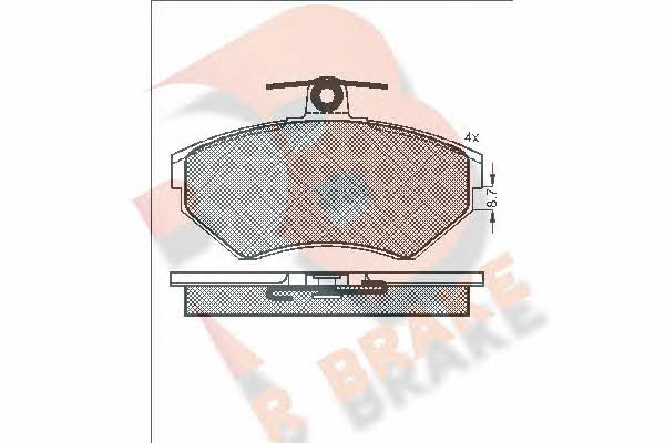 R Brake RB1156 Brake Pad Set, disc brake RB1156
