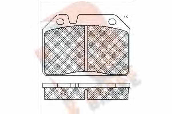 R Brake RB0091 Brake Pad Set, disc brake RB0091