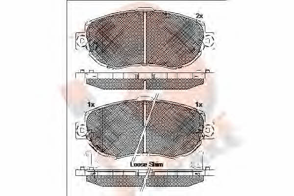 R Brake RB2203 Brake Pad Set, disc brake RB2203