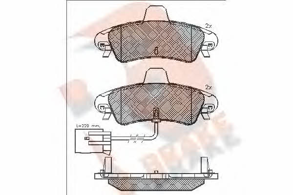 R Brake RB1735 Brake Pad Set, disc brake RB1735