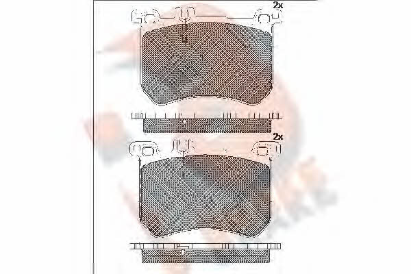 R Brake RB2100 Brake Pad Set, disc brake RB2100