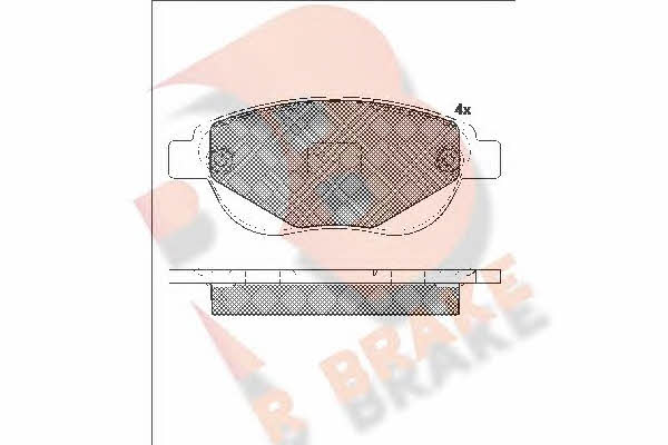 R Brake RB2011 Brake Pad Set, disc brake RB2011