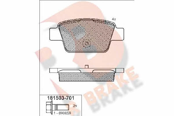 R Brake RB1503-701 Brake Pad Set, disc brake RB1503701
