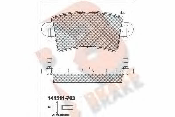 R Brake RB1511-703 Brake Pad Set, disc brake RB1511703