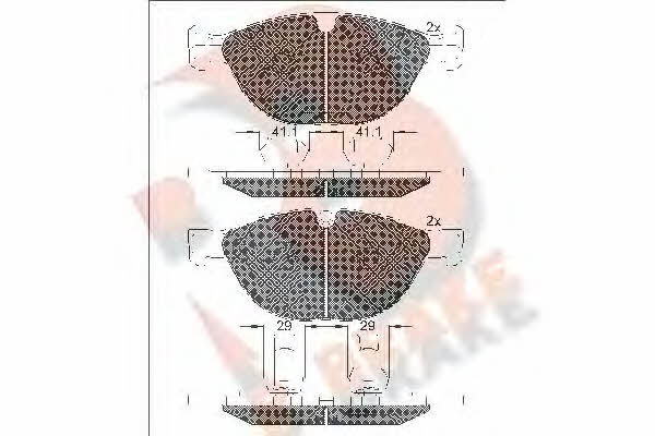 R Brake RB1973 Brake Pad Set, disc brake RB1973