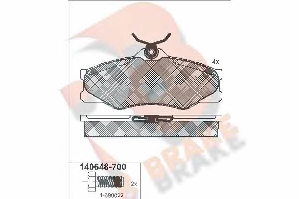 R Brake RB0648-700 Brake Pad Set, disc brake RB0648700