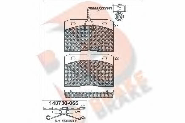 R Brake RB0730-066 Brake Pad Set, disc brake RB0730066