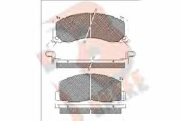 R Brake RB1057 Brake Pad Set, disc brake RB1057