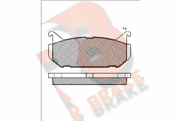 R Brake RB1110 Brake Pad Set, disc brake RB1110