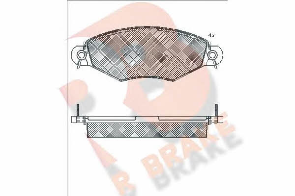 R Brake RB1255 Brake Pad Set, disc brake RB1255
