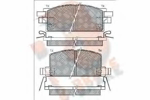 R Brake RB0504 Brake Pad Set, disc brake RB0504