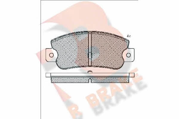 R Brake RB0490 Brake Pad Set, disc brake RB0490