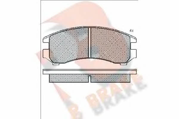 R Brake RB0810-204 Brake Pad Set, disc brake RB0810204