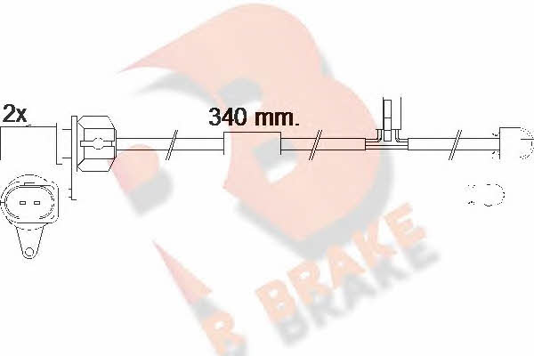 R Brake 610566RB Warning contact, brake pad wear 610566RB