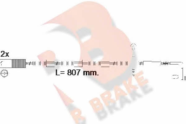 R Brake 610584RB Warning contact, brake pad wear 610584RB