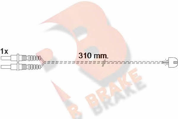 R Brake 610496RB Warning contact, brake pad wear 610496RB