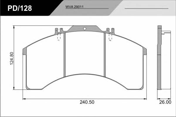 Fras-le PD/128_HD PRO Brake Pad Set, disc brake PD128HDPRO