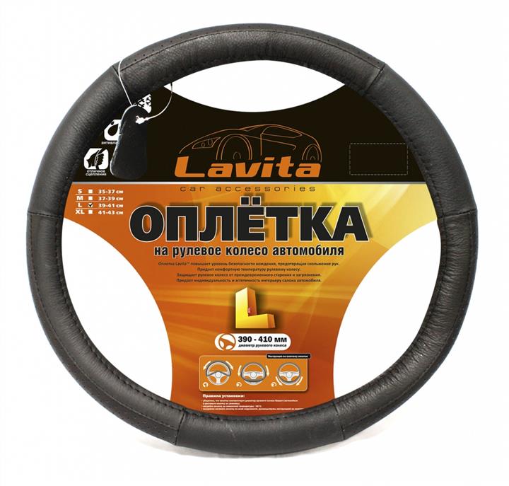 Lavita LA 26-B305-1-L Steering wheel cover leather black L (39-41 cm) LA26B3051L