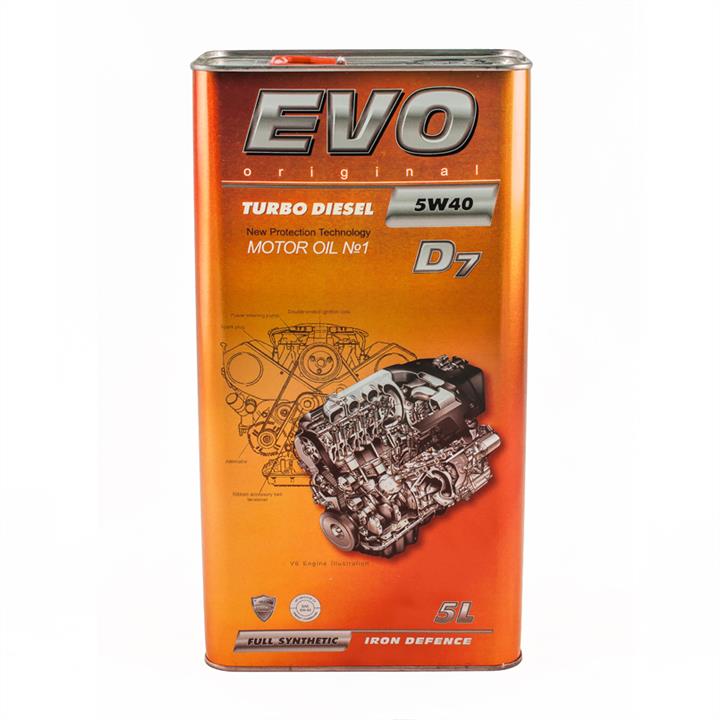 EVO 4291586220166 Engine oil EVO D7 Turbo Diesel 5W-40, 5L 4291586220166