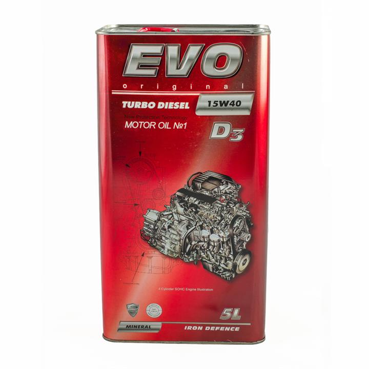 EVO 4291586220524 Engine oil EVO D3 15W40, 5L 4291586220524
